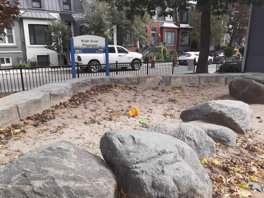 Bright Street Playground in Toronto - Sand box area