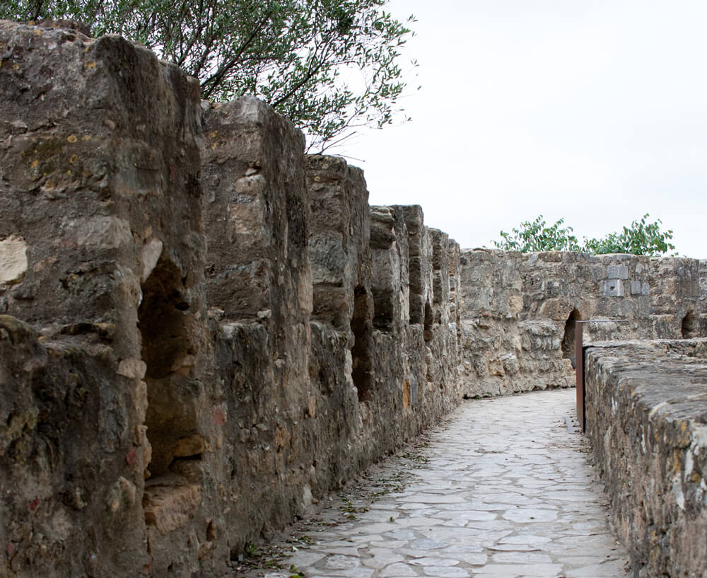 Inside Castelo de São Jorge in Lisbon, Portugal