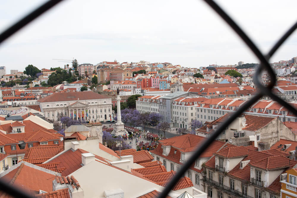 View from Elevador de Santa Justa viewing platform.