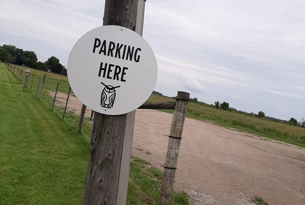 Parking lot at Badlands Brewing