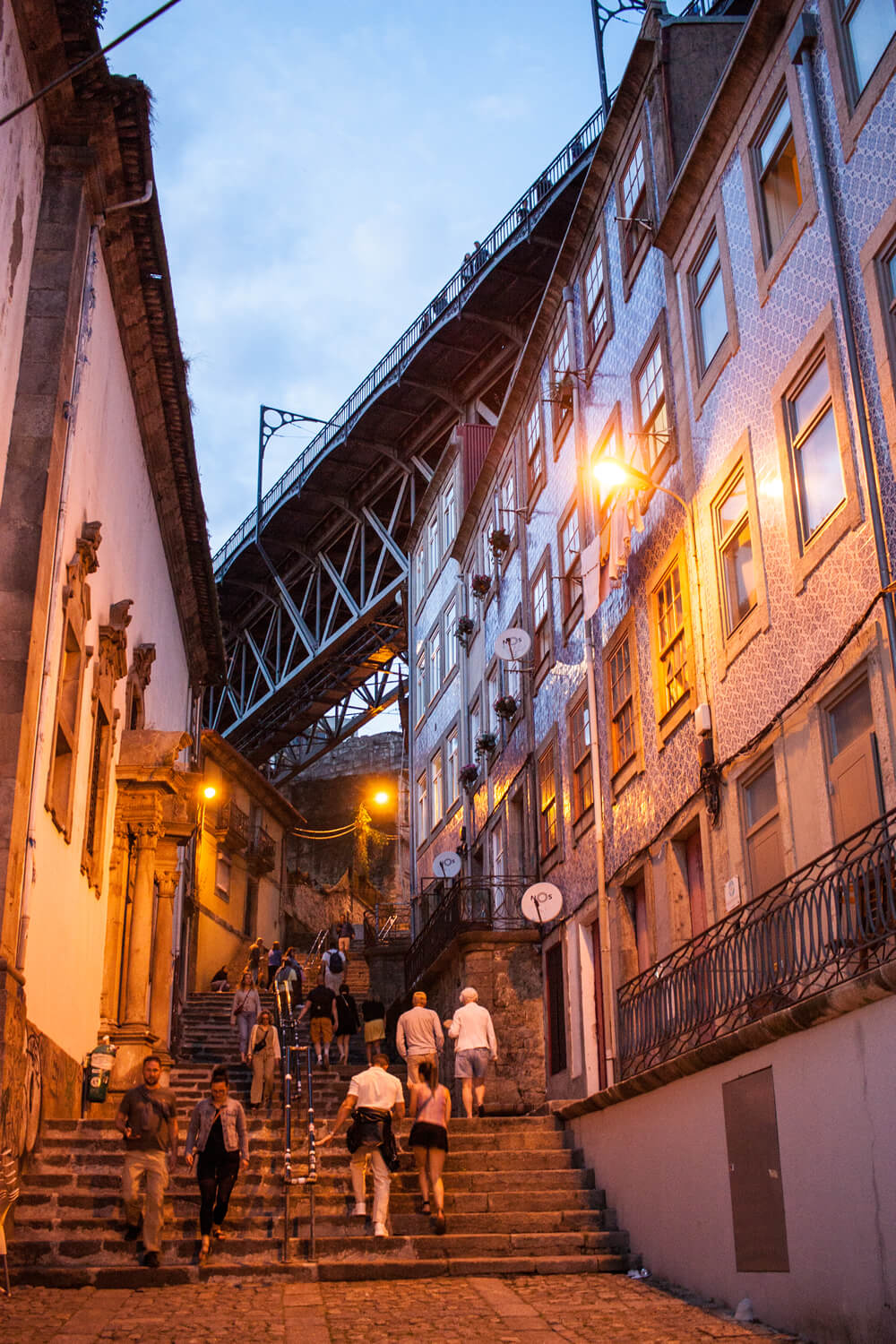 Steps in the Ribeira neighbourhood of Porto