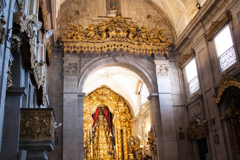 Inside Igreja Nossa Senhora da Vitória in Porto, Portugal