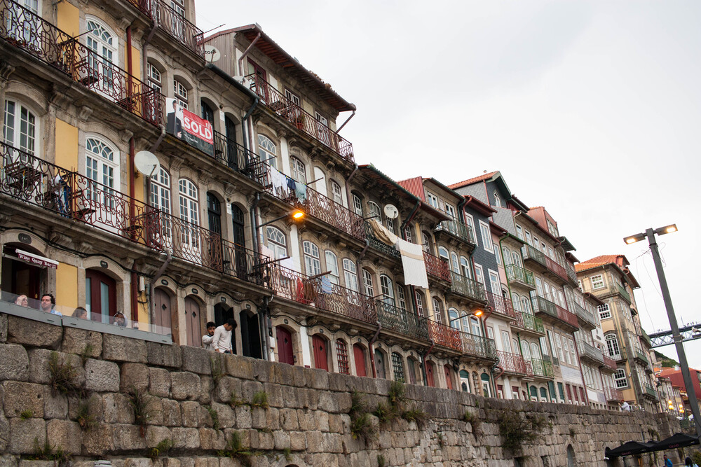 Waterfront buildings in Ribeira, Porto