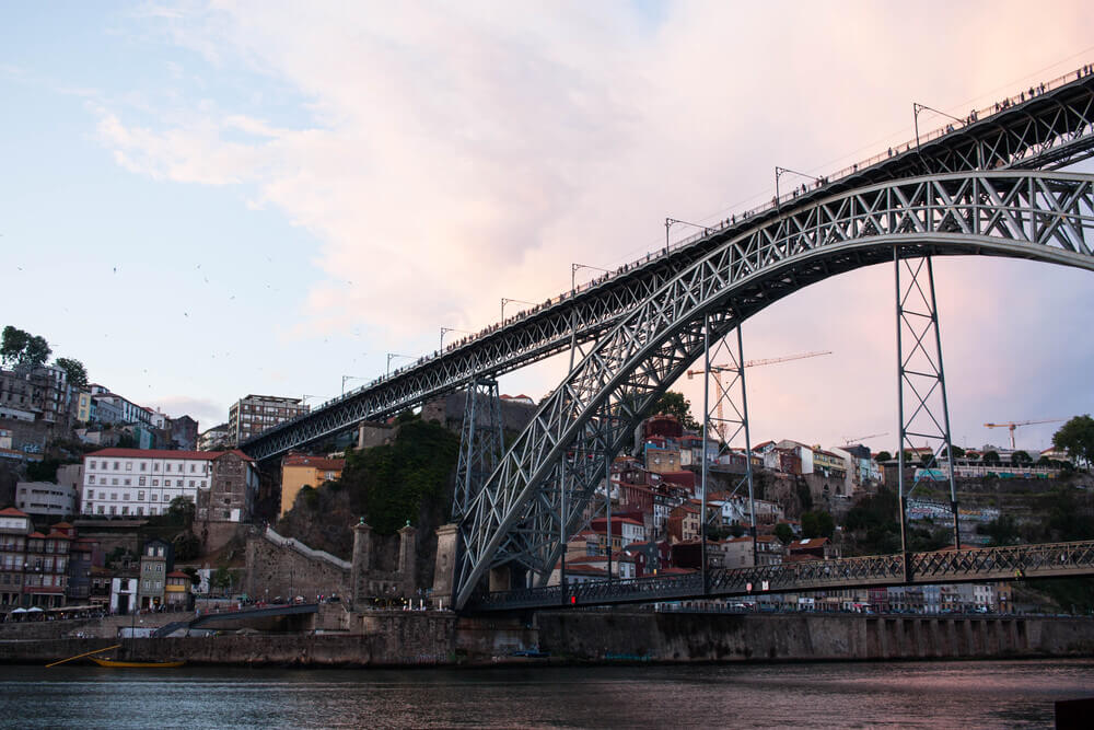 Ponte de Dom Luís I with Porto in the distance.