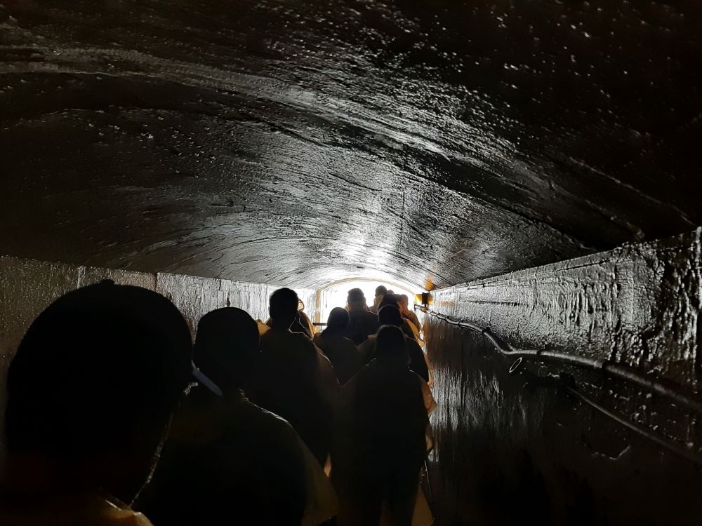 Tunnel to portal of Journey Behind the Falls in Niagara Falls, Ontario.