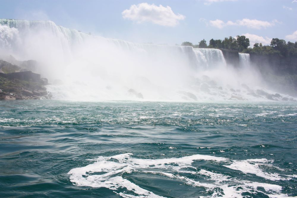 American falls view from the Voyage to the Falls boat.