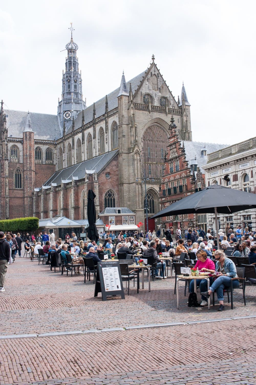 Grote Markt in Haarlem, Netherlands.