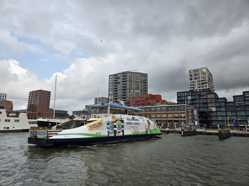 NDSM (Amsterdam), with the ferry in the foreground.