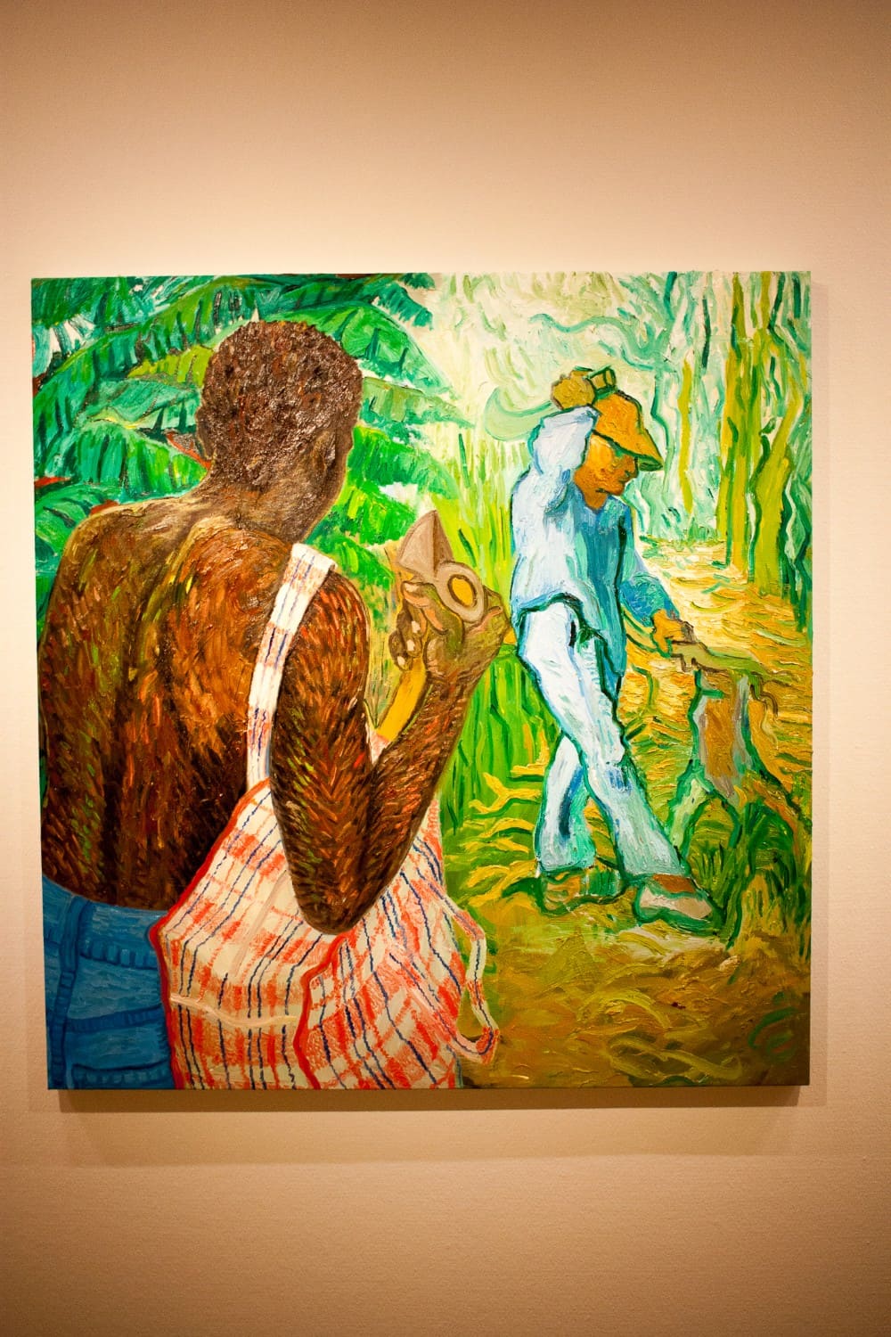 Painting by John Madu, as featured at the Van Gogh Museum in Amsterdam, Netherlands.