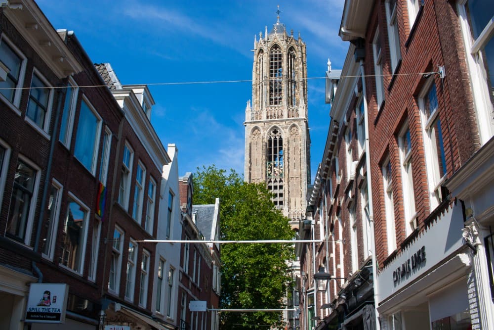 View of Dom Toren  - from Zadelstraat (Utrecht, Netherlands)