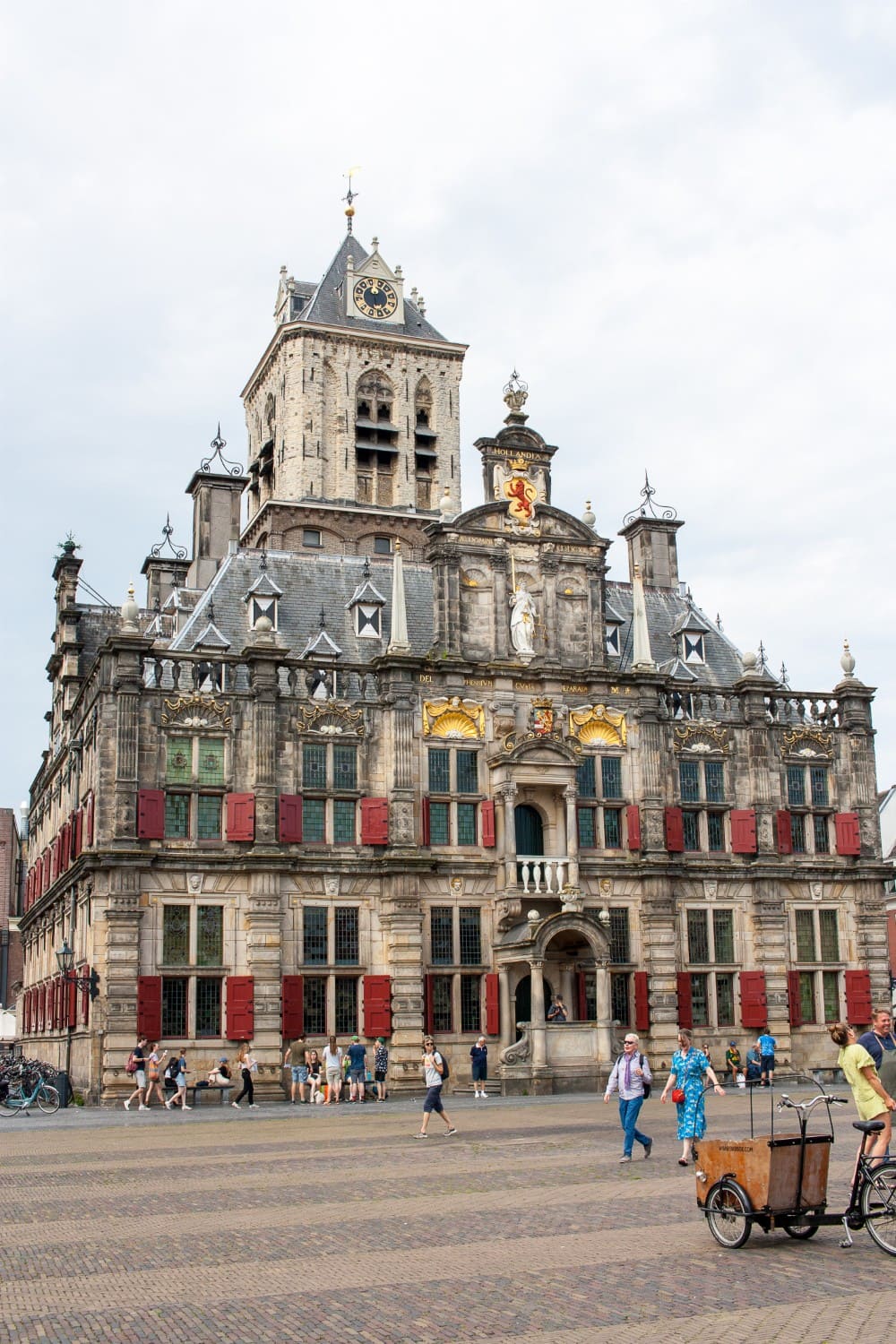 Markt in Delft featuring Stadhius (city hall).
